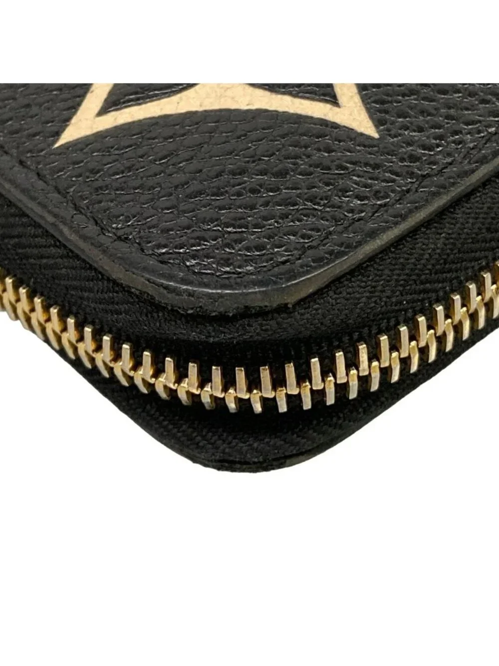 Louis Vuitton Wallet Bicolor Monogram Empreinte Zippy Black Beige Leather